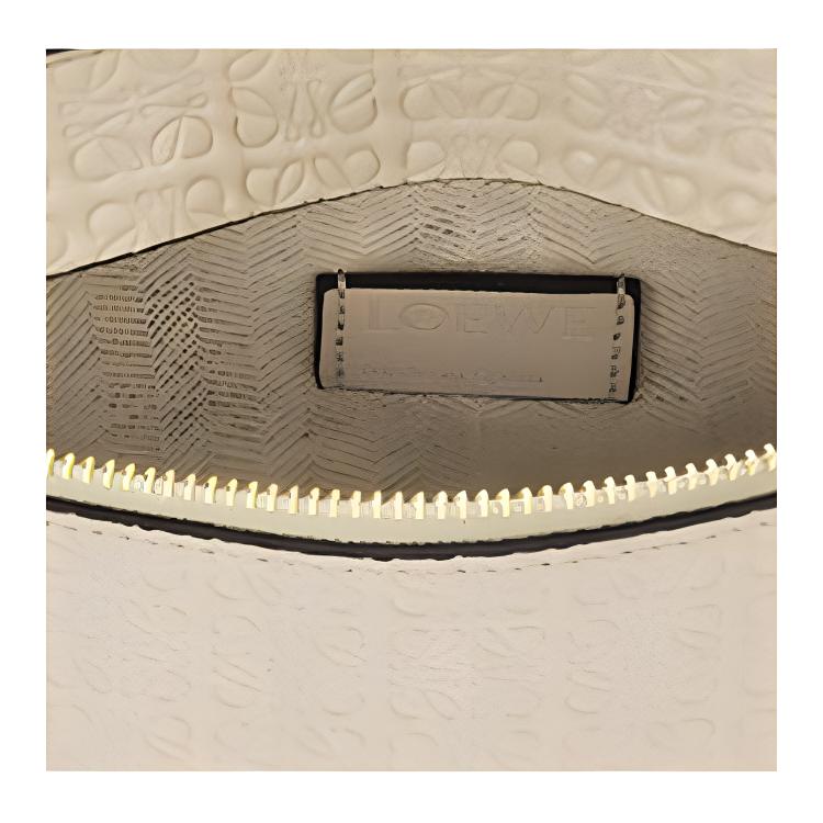 Loewe Клатч-мини без бретелек серии T, тисненый, из гладкой телячьей кожи, женский, цвет Светлый овес C499M38X01-2461