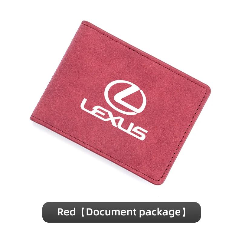 Car Driver License Cover Suede Wallet Card Storage Bag For Lexus IS200 UX250h Ct200h ES300h NX300h RX400h ES350 GX470 IS250 LS