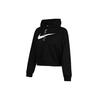 Nike Спортивная толстовка с капюшоном и принтом логотипа Swoosh, женская толстовка, черная CU5677-011