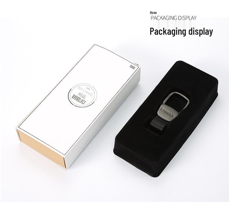 Cabrón Натуральная кожа Универсальный автомобильный брелок - Подходит для всех ключниц с высококачественной квадратной пряжкой