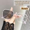 High-end Ultra-light Photosensitive Color-changing Myopia Glasses Large Frame Retro Style 75022