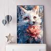 5d DIY Diamond Painting Cross Stitch Cute Fox Diamond Embroidery Mosaic Animal Full Round Drill Home Decor
