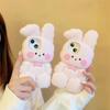 Cute Cartoon Rabbit Pink Phone Case For iPhone 14 13 12 11 Pro Max 14pro 14plus 13pro Silicone Protective Soft Cover