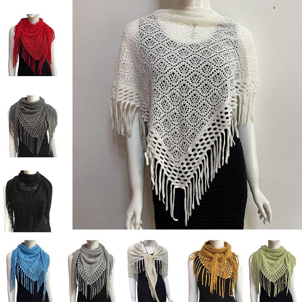 Windproof Thermal Neck Warmer Bib Temperament Cardigan Triangle Scarves Shawl Women Lady Girl