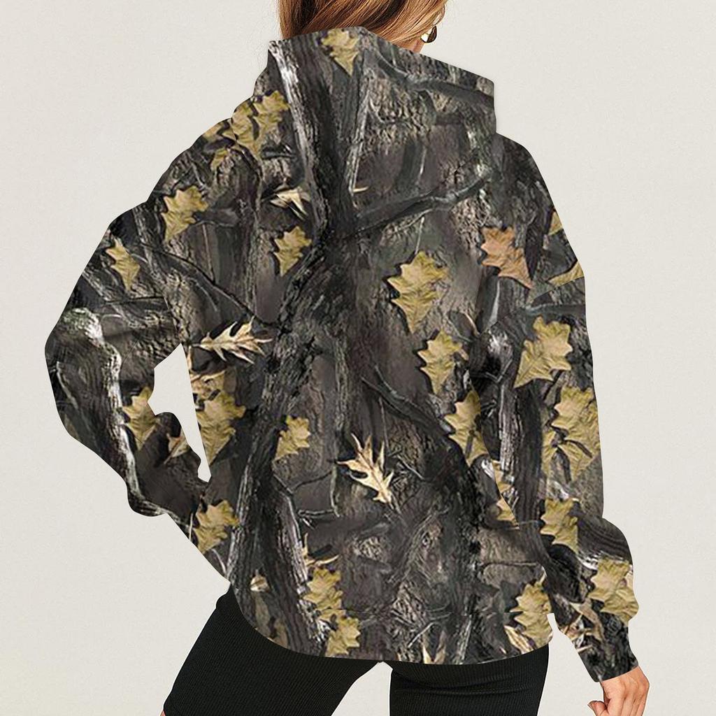 Женская мода повседневная универсальная повседневная толстовка с рисунком повседневная с длинным рукавом уличная камуфляжная толстовка с длинным рукавом с принтом
