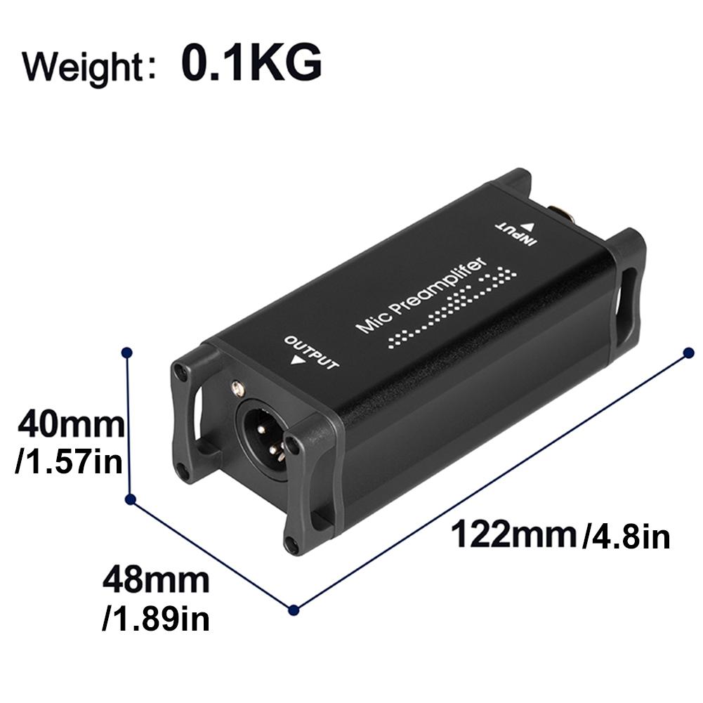 Микрофонный предусилитель-бустер Портативный Профессиональный Микрофонный Предусилитель 20 Гц-20 кГц Чистый Усилитель для Домашней Записи Прямой Трансляции