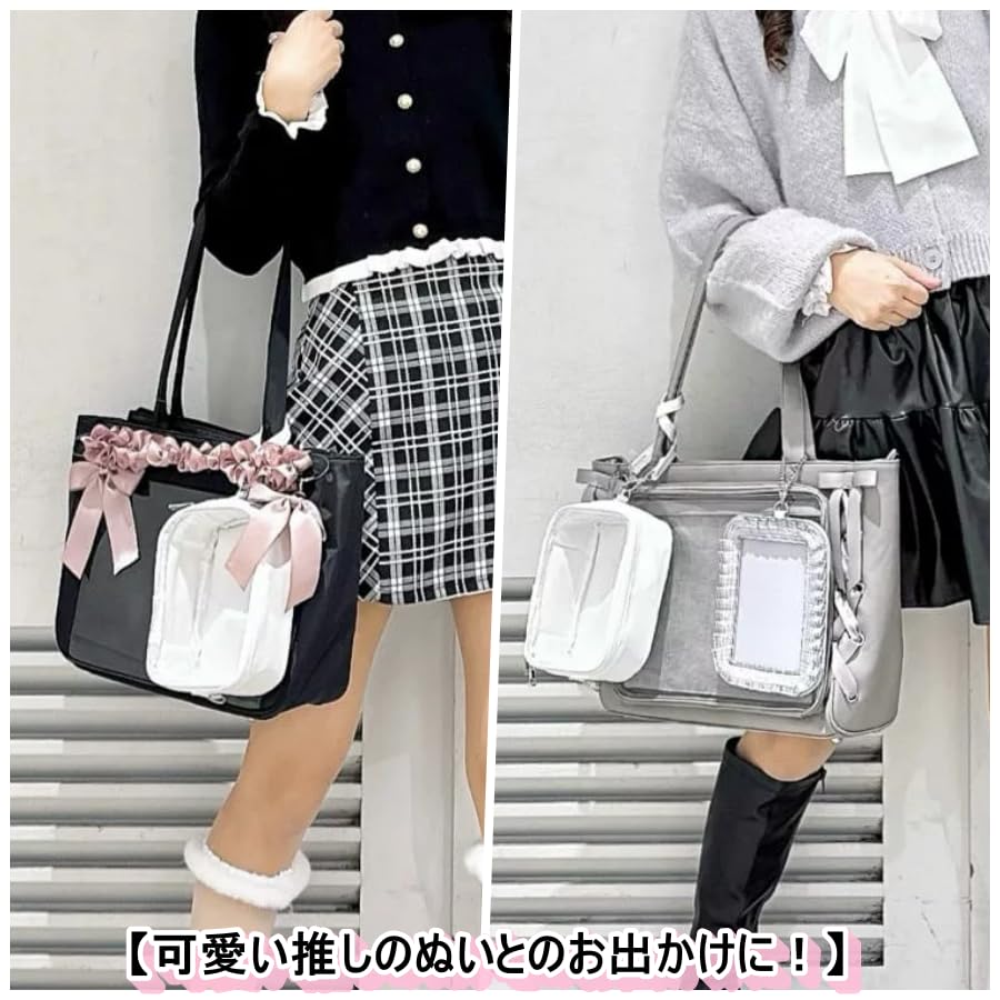 3WAY сшитый прозрачный мешочек сумка Ita сумка Itaba декоративная сумка Oshikatsu Oshikatsu Goods Мини-сумка Landmine Event Gift Present Весна Лето Осень