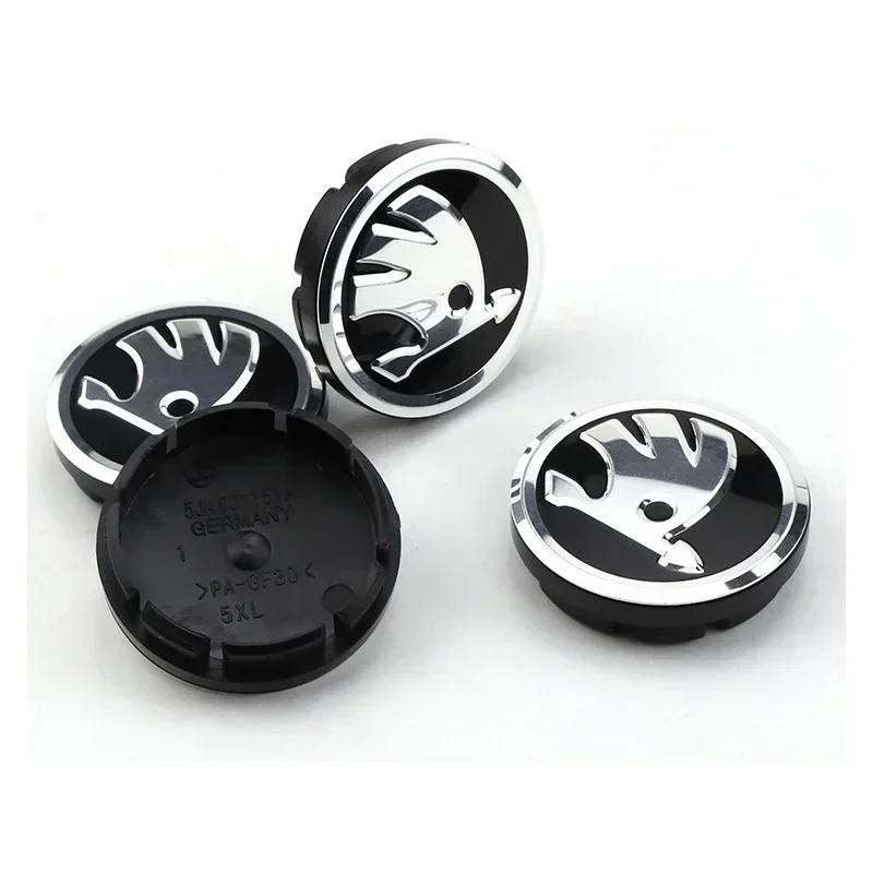 2025 Hot for Skoda 56/60/65mm Car Wheel Center Hub Caps Logo Rapid Kodiaq Fabia Karoq Laura Superb VRS Yeti Octavia Scala Tire D