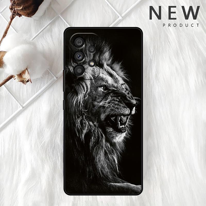 Чехол с изображением волка и льва для Samsung Galaxy A54 A52 A14 5G A53 A12 A13 A71 A23 A34 A33 A21s