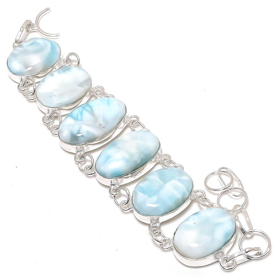 Republic Larimar Gemstone 925 Sterling Silver Bracelet7-8"
