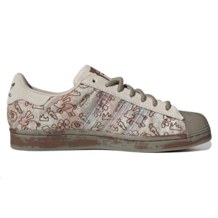 Melting Sadness x adidas Superstar Графика по всей поверхности - Прозрачно-коричневые Унисекс Кроссовки Глина H06343