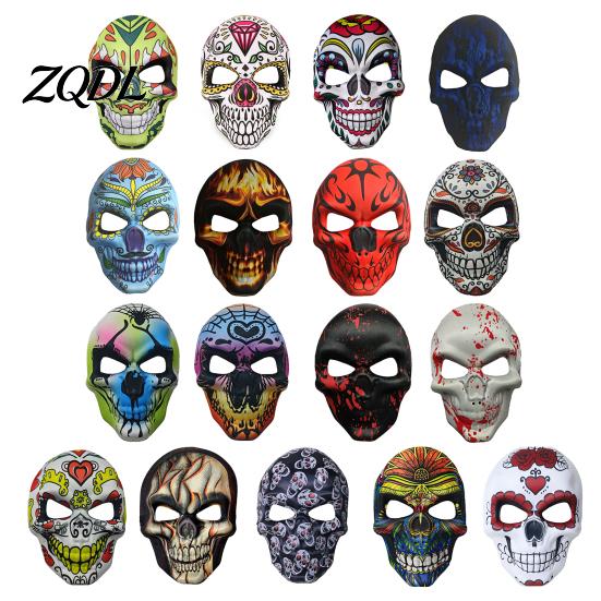 Comfortable Carnival Face Cushion Day of The Dead Skull Masque, Halloween Sugar Full Party Masque Masquerade Accessory for Cosplay, Mexican