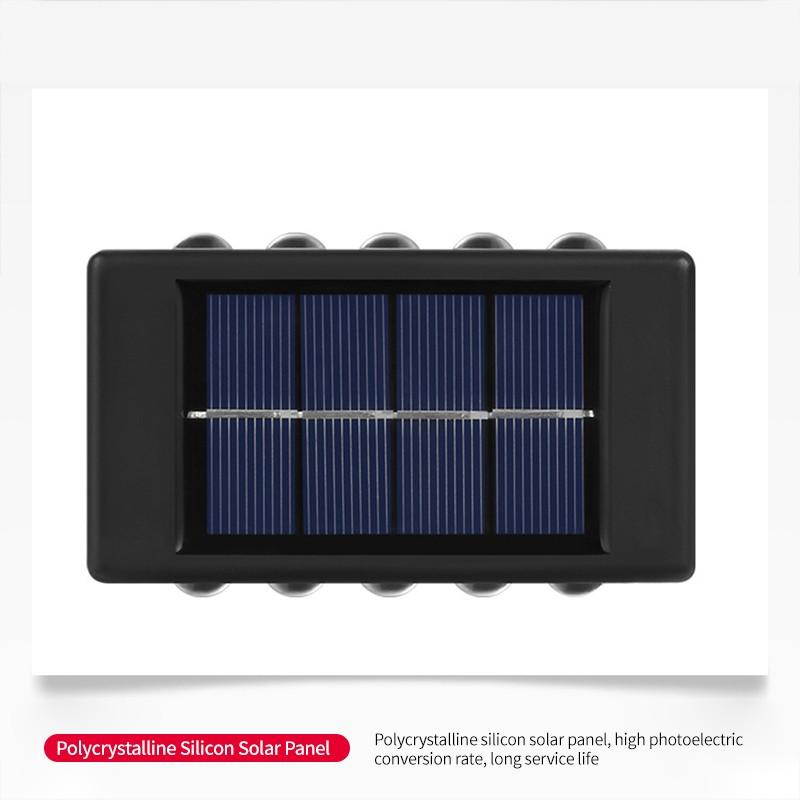 4/6/10 LED Solar Wall Lamp Outdoor Waterproof Up And Down Luminous Lighting Garden Decoration Solar Lights Stairs Fence Sunlight Lamp