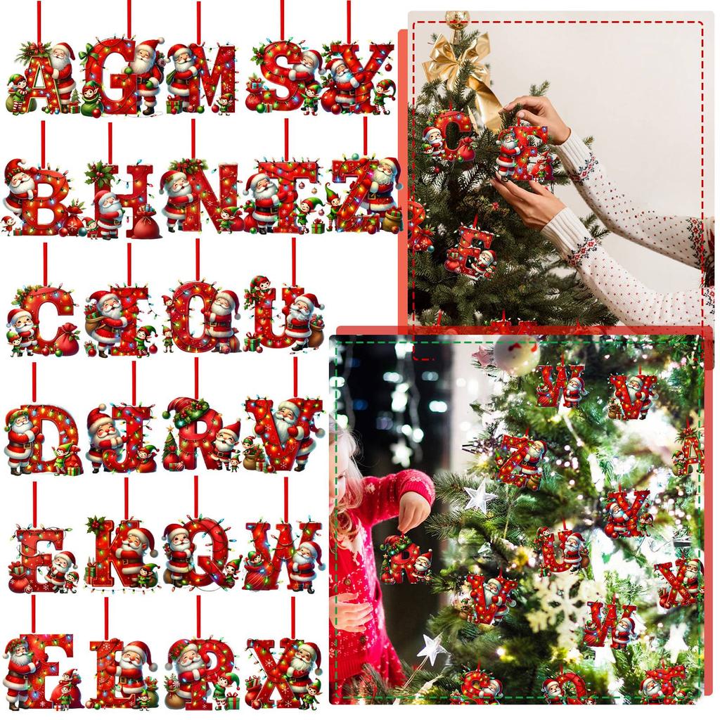 26 Letter,Christmas,Ornaments,Acrylic,1