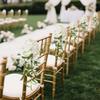 Rose Eucalyptus Wedding Chair Back Flower Rustic Pew Rose Flower  Party Home Decor