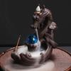 1pc Ceramic Waterfall Vintage Dragon Backflow Incense Burner Home DecorCreative Home Aromatherapy Gift (Without Incense)