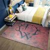 Frei.Wild Antler Logo Red Black Area Rug, Non Slip Floor Mat for Living Room Bedroom Rock Music Fan Home Decor Gift