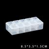 Rectangle Small 10 Grid Plastic Storage Box Packaging Transparent Tool Earring Jewelry Beads Bin Case Craft Organizer