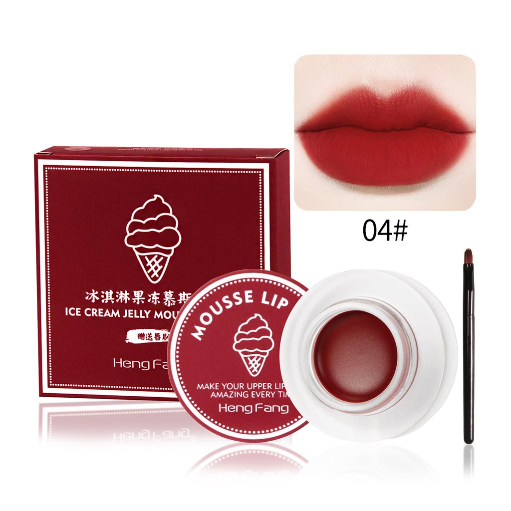 HengFang Jelly Mousse Водостойкий стойкий мусс для губ с грязью 1,8 г