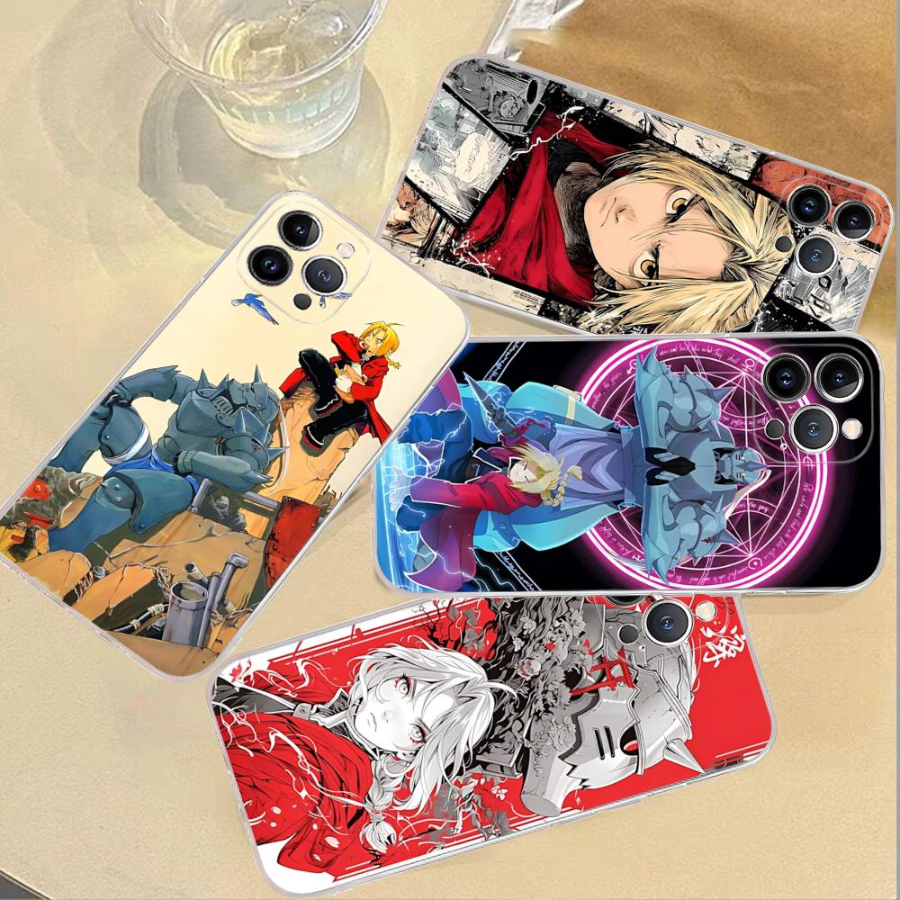 Аниме F-Fullmetal A-Alchemist Прозрачный чехол для телефона для iPhone 16 15 14 13 12 11 Pro Max Plus Мягкая накладка