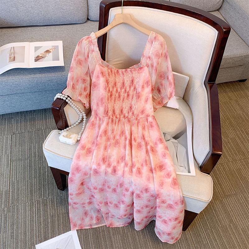 Plus Size Women's New Niche Design Senior Sense Floral Dress