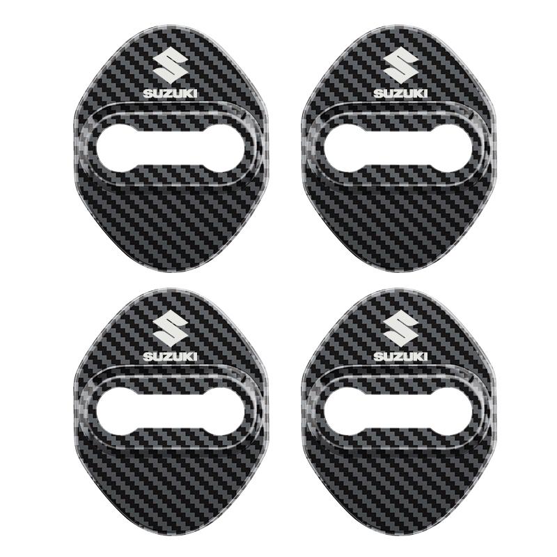 HECQ4 4 PCS/Set Fashion Stainless Steel Car Covers Door Lock Protecting Cover For Suzuki Vitara jimny SWIFT SX4