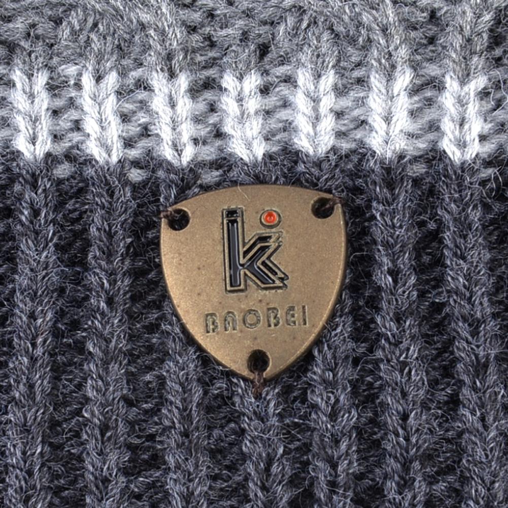 Warm Children Hat Scarf Set Winter Thick Knitted Faux Fur Pompom Beanie Boys Knit Kids Baby Hats Set