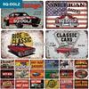 SQ-DGLZ Vintage Metal Sign Classice Cars Tin Sign Garage Shop Plate Home Bar Door Wall Decor Sticker Decoration Plaque Poster