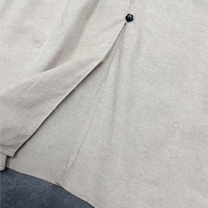 Johnature Японское платье на пуговицах с цветочным принтом, свободное весеннее платье с длинными рукавами, повседневное однотонное женское платье из хлопка Mori