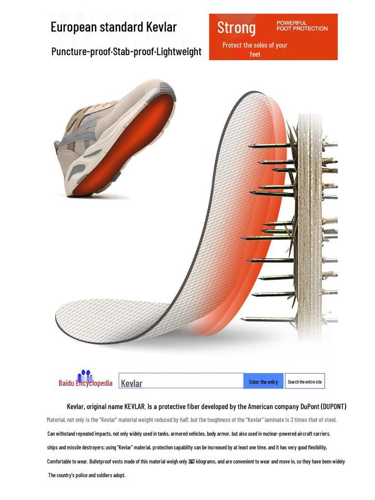 Мужская легкая защитная обувь со стальным подноском - Защита от ударов, Защита от проколов, Нескользящая, Износостойкая, Удобная рабочая обувь