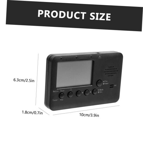 Alasum 1-Set Tuner for Brass Band Instruments, Flute, Trumpet, Bass, Trombone, Clarinet, Tuning Tool, Plastic, Black, No Battery