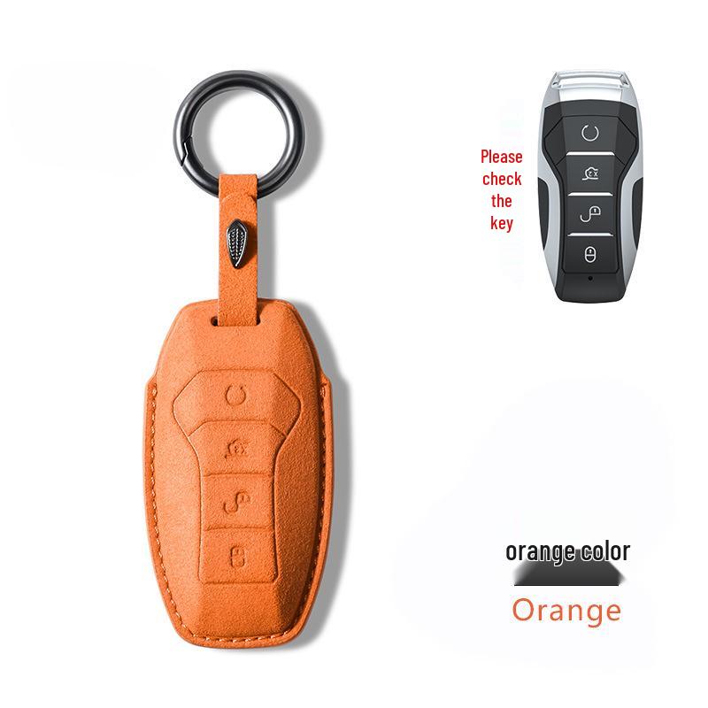 Suede Car Key Cover for BYD Dolphin, Qin, Song, Yuan Pro, Tang, and Destroyer Models