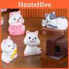 Cute Cartoon Resin Cat Statues For Office Desk Resin Craft Decorations