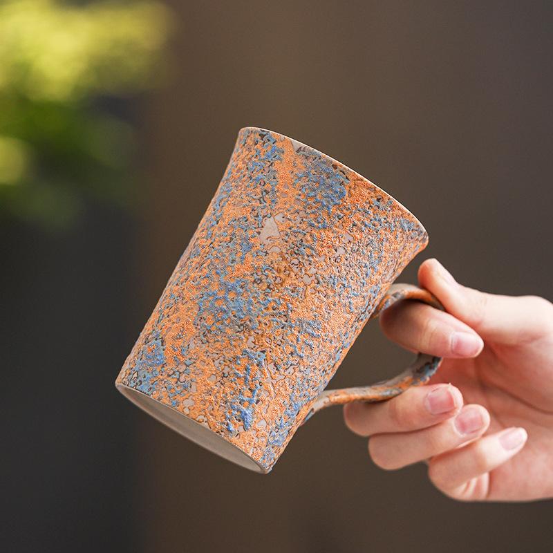 Керамическая кофейная чашка в скандинавском стиле, высокая ценность, для послеобеденного чая, американского латте, с цветами, персонализированная кружка