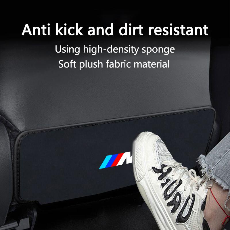 BLQ1 Car Back Protector Cover Seat Back Mat Anti-Kick Cushion Pads FOR BMW X1 X2 X3 X4 X5 X6 1 2 3 4 5 6 7 Sereis F30 F34 E90 G20 F20