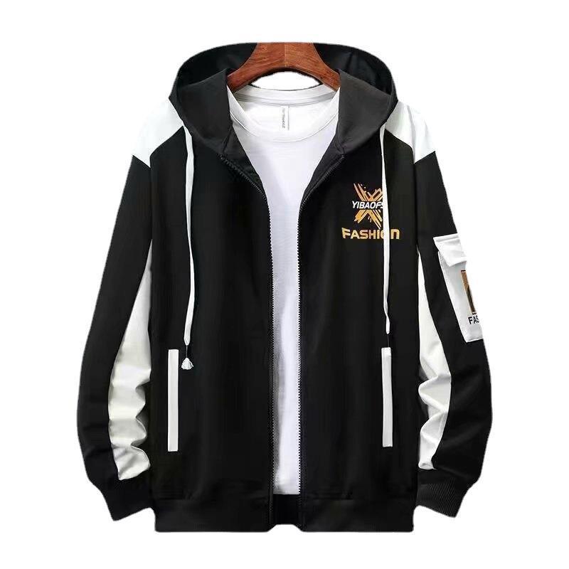 Мужской модный кардиган-свитер с капюшоном - повседневная куртка на весну/осень для подростков и студентов