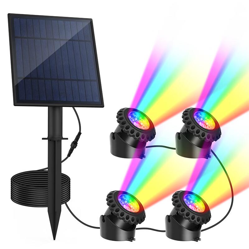 Подводный светодиодный светильник Nufeng Solar RGB с основанием