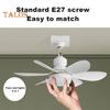 2-in-1 Ceiling Fan with Light Remote Control E27 Base Memory Function Dimmable 3 Speeds Modern Style Bedroom Ceiling Fan Light