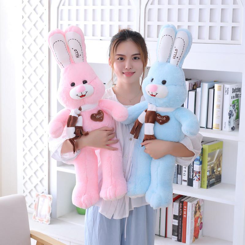 Rabbit Plush Toys Scarf Love Cartoon Animals Fill Doll Xmas Gift Stuffed Garnish