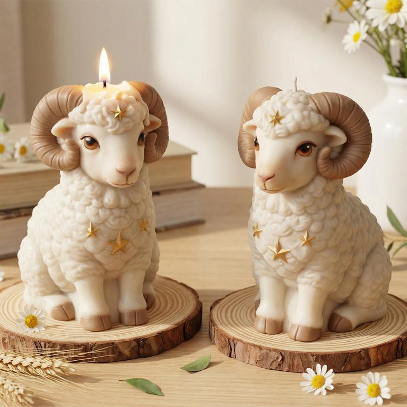 3D силиконовая форма для свечей в виде ягненка для DIY домашних поделок - Многоразовая и гибкая для мыла, ароматерапии и литья из смолы
