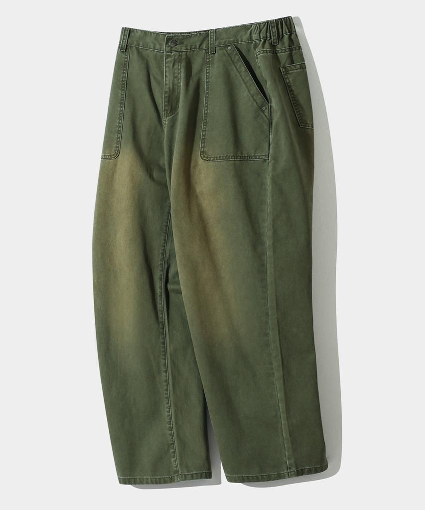 Dimiteulibeullaeg Essential Fade Wash Усталые брюки_Оливковый