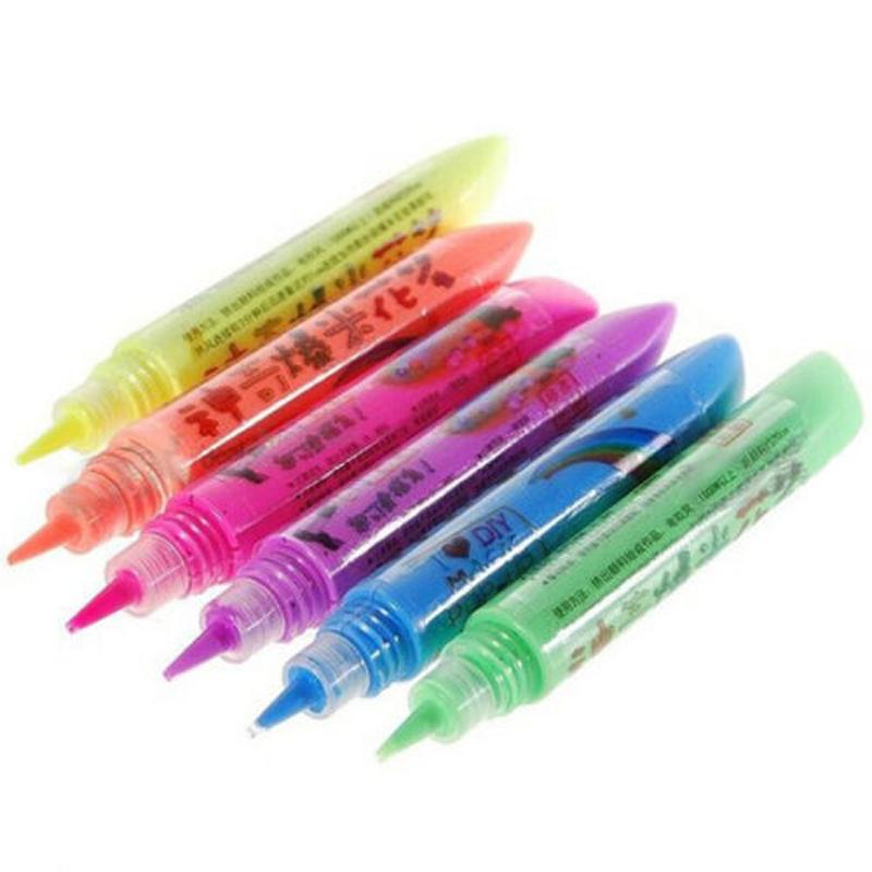 6 шт./компл. волшебные ручки для попкорна волшебные цветные ручки «сделай сам» ручки для рисования попкорна с пузырьками