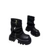 Chunky Women Ankle Boots Platform Designer Mid Heels Shoes 2025 Trend Winter Goth Fashion Classic Pumps Motorcycle Botas Mujer