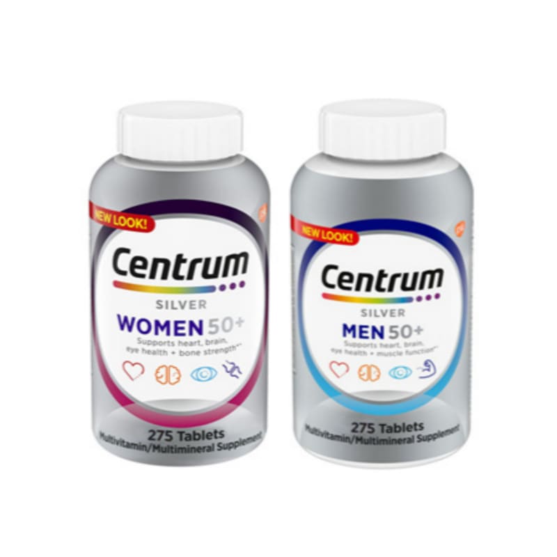 Centrum Silver Multivitamin for Women + Men 50+, 550 Tablets (275 Tablets + 275 Tablets)