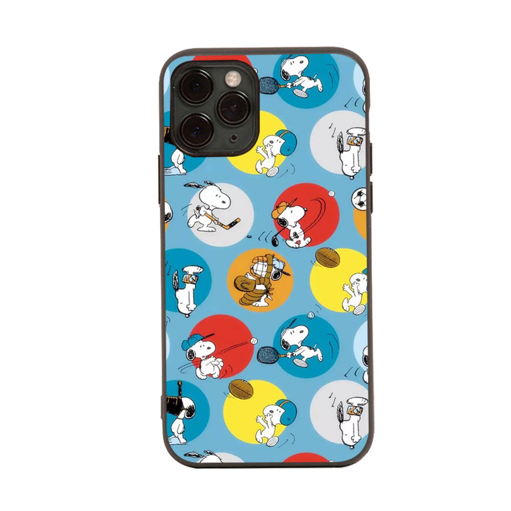 SM11 Lovely Snoopy Black Sofe Case for Samsung Note 20 Lite S24 Ultra S23 A03 A05 A06 A11 A71 A15 A16 A13 A24 A25 A33 A52 A53 A50 M55 M35 Plus