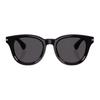 Burberry Logo Detail Plate Frame Round Sunglasses Men's Black