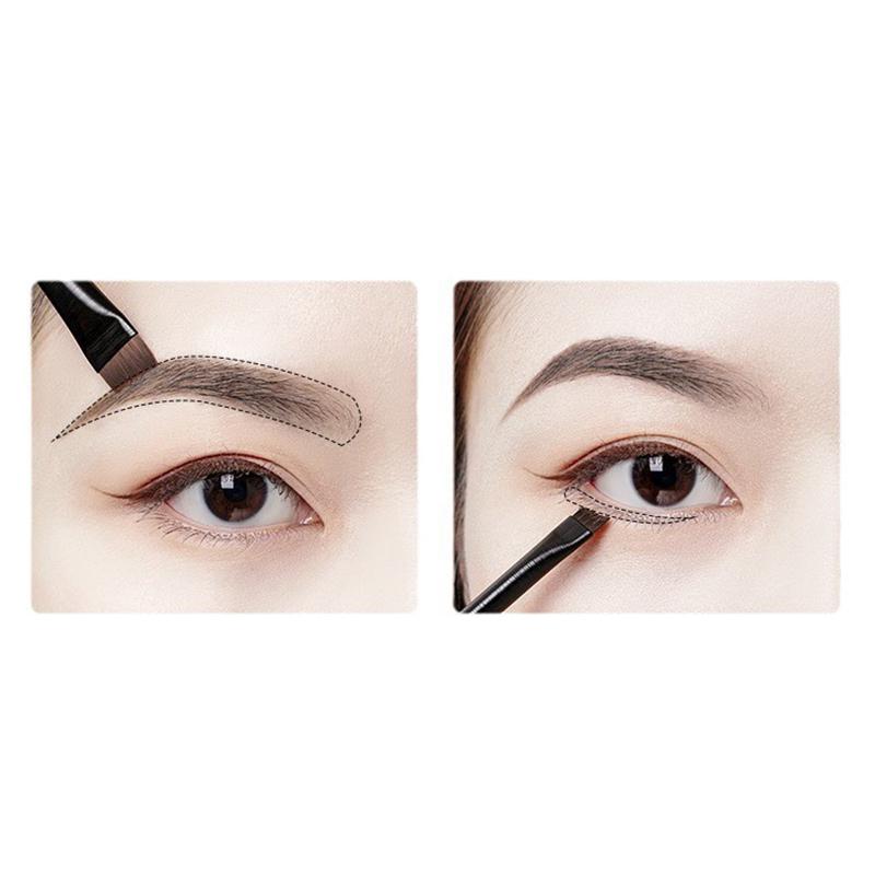 2 шт. кисть для подводки глаз, кисть для бровей, портативная плоская тонкая кисть для подводки глаз, контур бровей, кисти для макияжа, инструмент для макияжа