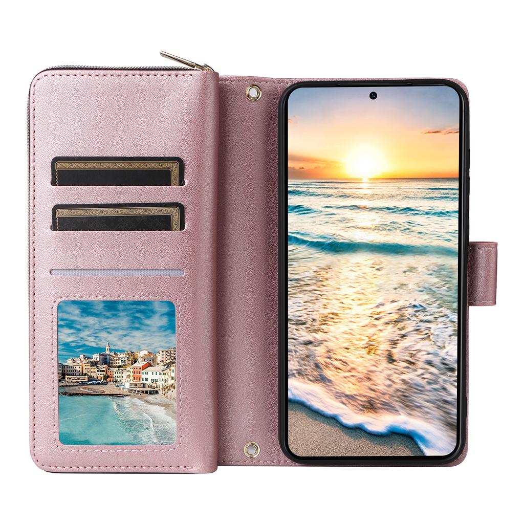 R20 For Samsung Galaxy S23 Leather Case Zipper Wallet Folio Flip Phone Cover