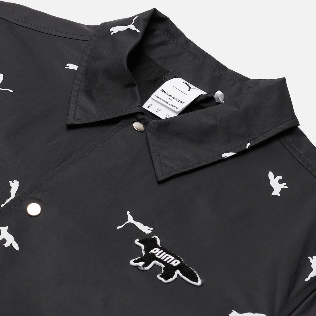 Puma X Maison Kitsune Aop Printed Coach Jacket Men Jacket Black 531064-01