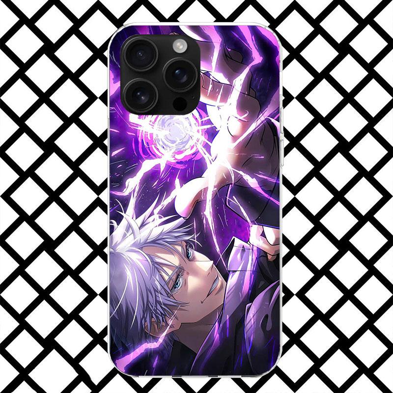 Kaisen J-Jujutsu Годзё Сатору Чехол для телефона для iPhone 17 Air 16 16E 15 14 Plus 13 Mini 12 11 Pro Max 7 8 + SE 2020 Мягкий чехол Funda